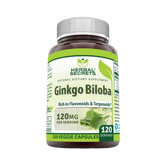 Herbal Secrets, Ginkgo Biloba Supplement, 120 Mg, 120 Capsules